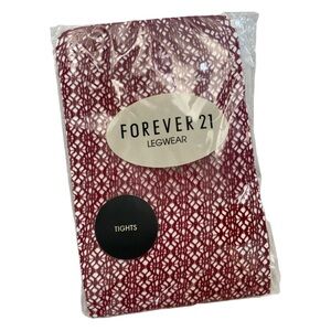 🆕 NWT Forever 21 Red Tights in Diamond Pattern- Bundle item